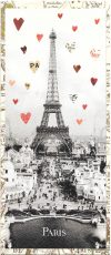 Eiffel tower greeting card with heart